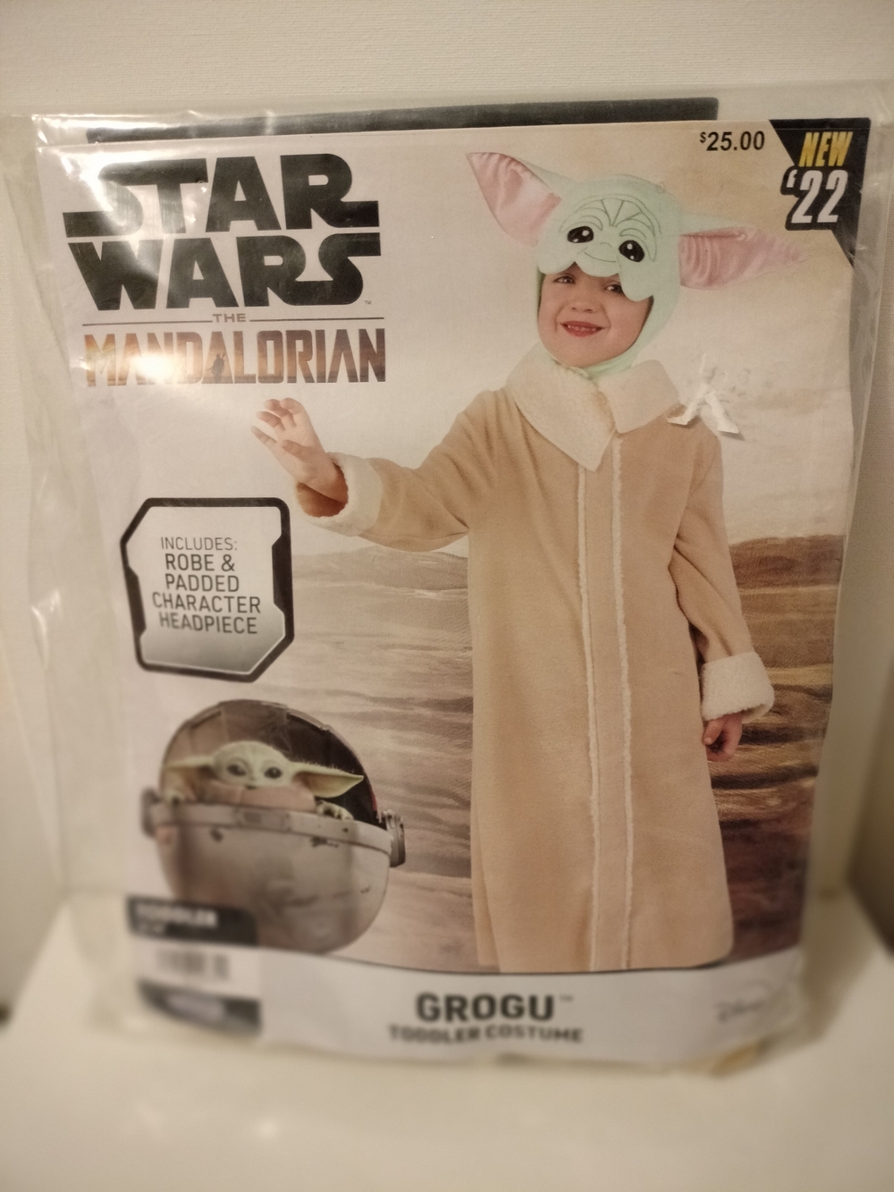 Star Wars The Mandalorian Grogu Toddler Costume - Cream Robe & Green Headpiece